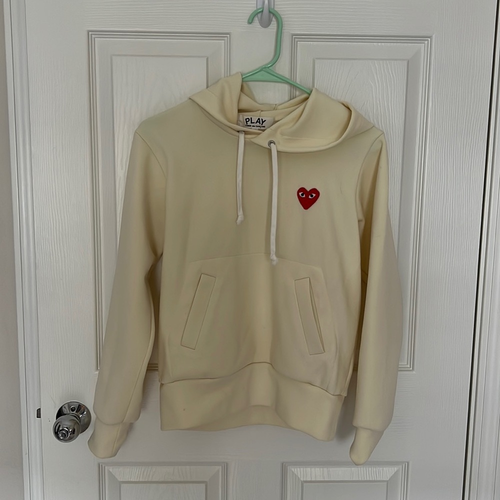 CDG play hoodie with cute red heart
